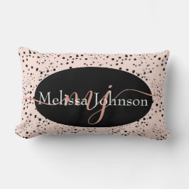 Almofada Lombar Inscrição elegante em ouro rosa em Travesseiro dec