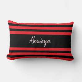 Almofada Lombar Inspirador Idoma Vermelho e Preto