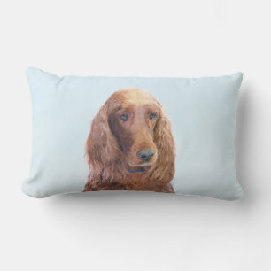Almofada Lombar Irish Setter Painting - Bela Arte Original De Cach