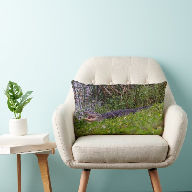 Almofada Lombar Jacaré nos Pântanos da Flórida Grama (Cadeira)