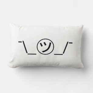 Almofada Lombar Japonês Kaomoji do ¯ do Emoticon da encolho de