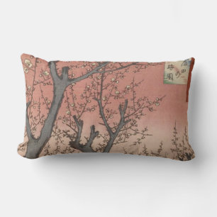 Almofada Lombar Jardim de ameixa de árvore japonês