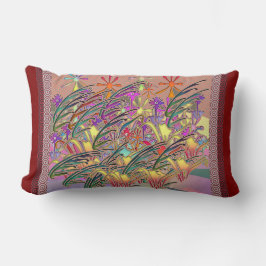 Almofada Lombar Jardim de Flores Exóticas