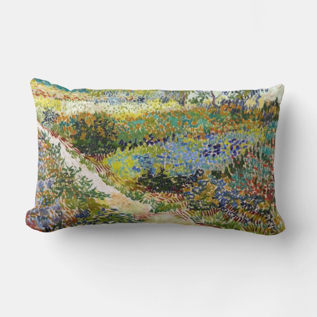 Almofada Lombar Jardim de Vincent van Gogh em Arles (Frente)