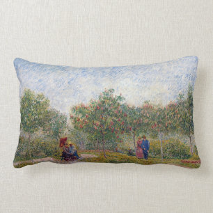 Almofada Lombar Jardim de Vincent van Gogh em Montmarte com