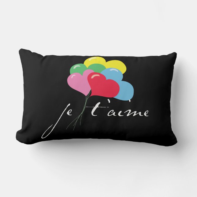Almofada Lombar Je' taime (eu te amo) (Frente)