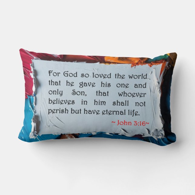 Almofada Lombar João 3:16   (Verso)