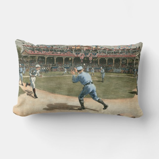 Almofada Lombar Jogo da Liga Nacional de Basebol de 1886 (Frente)