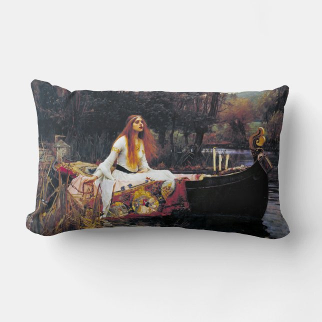 Almofada Lombar John William Waterhouse A Senhora De Shalott (Frente)
