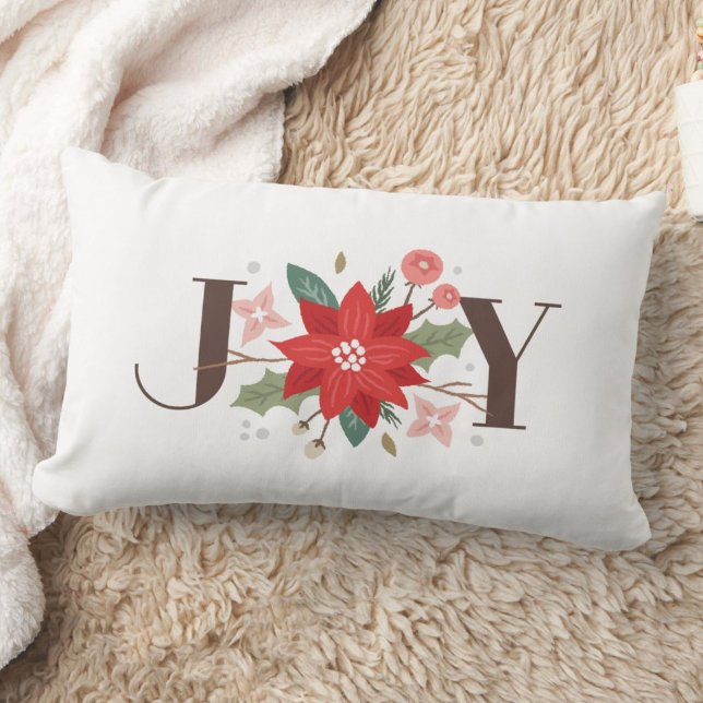 Almofada Lombar Joy Flourish Floral Holiday Travesseiro lombar - B (Criador carregado)