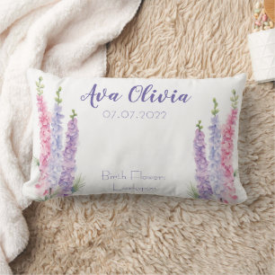 Almofada Lombar Julho Birth Flower Larkspur