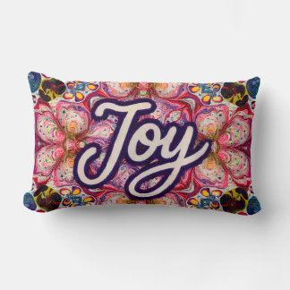 Almofada Lombar Kaleidoscope of Joy – Colorful Floral Art Pillow