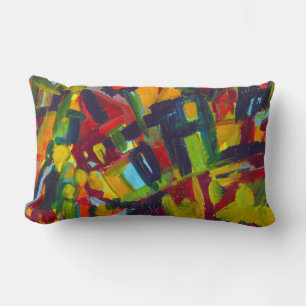 Almofada Lombar Kandinsky '304' Colorful Abstrato Painting