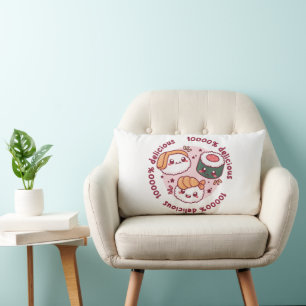 Almofada Lombar kawaii sushi com citações engraçadas para amante n