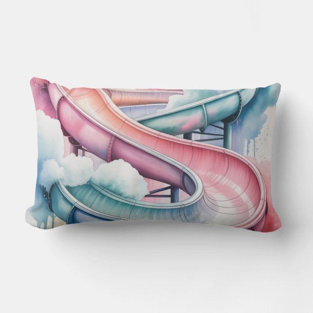 Almofada Lombar Kids’ Birthday Waterslide Party Gift (Frente)