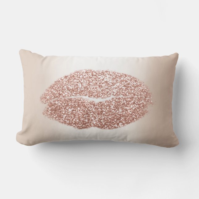 Almofada Lombar Lábios Glitter Ivory Creamy Pprecoce Rosa Makeup K (Frente)