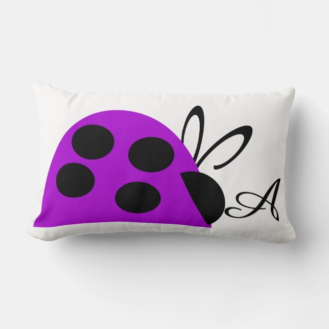 Almofada Lombar Ladybug Roxo Cugado Personalizado (Frente)