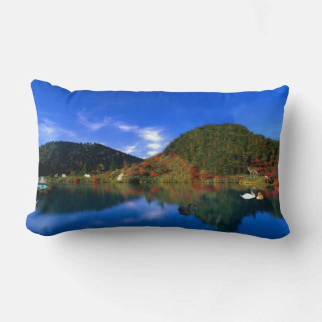 Almofada Lombar Lago Refletim (Frente)