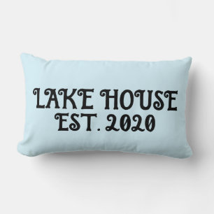 ALMOFADA LOMBAR LAKE HOUSE PERSONALIZAR TRAVESSEIRO AZUL LUMBAR PA