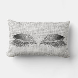 Almofada Lombar Lâmpadas de Ativação da Cinza Negra Glitter Sequer