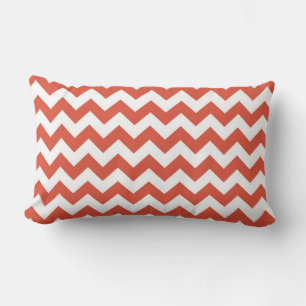 Almofada Lombar Laranja e Zigzag Branco