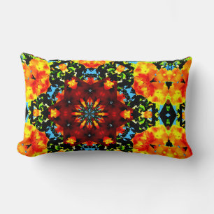 Almofada Lombar Laranja Floral