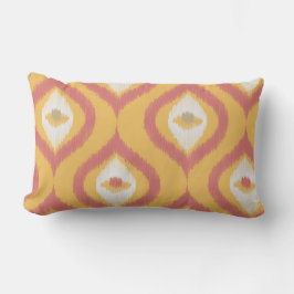 Almofada Lombar Laranja Ogee da Série Ikat
