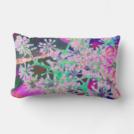 Almofada Lombar Legal Abstrato na Natureza a Rosa e Verde limão