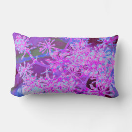 Almofada Lombar Legal Abstrato na Natureza, em Rosa Quente e Roxo