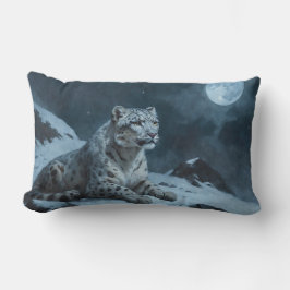 Almofada Lombar Leopardo de Neve e Lua Cheia
