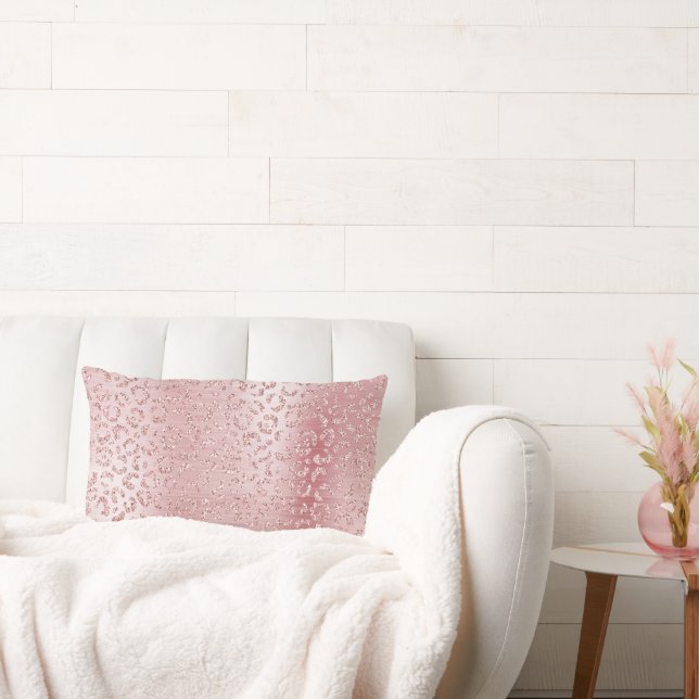 Almofada Lombar Leopardo-Leopardo-Glama-Rosa-Blush (Sofá)