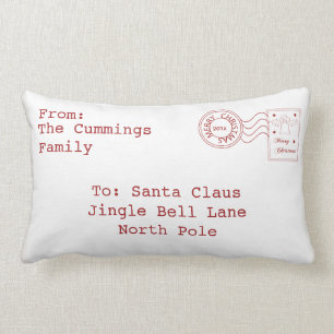 Almofada Lombar Letra ao travesseiro do papai noel