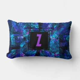 Almofada Lombar Letra Inicial Personalizada Monograma Shimmering B