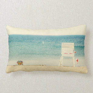 Almofada Lombar Lifeguard Stand Sandy Beach Cotton Travesseiro
