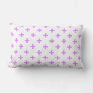 Almofada Lombar Lilac polka cruza em branco