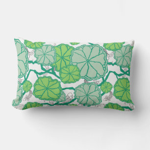 Almofada Lombar Lily Pad Koi Fish Pattern Travesseiro decorativo