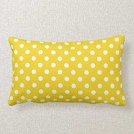 Almofada Lombar Limão - teste padrão de bolinhas amarelo