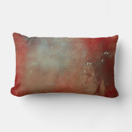 Almofada Lombar Linda Arte Vermelha Azul Dourada