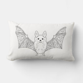 Almofada Lombar Linda Bat Mínima Arte Moderna do Dia das Bruxas