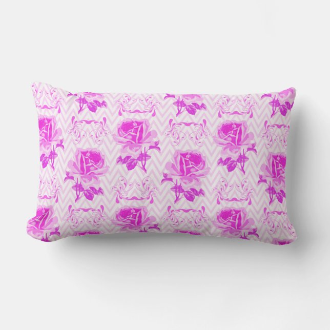 Almofada Lombar Linda Vintage Purple Floral (Frente)