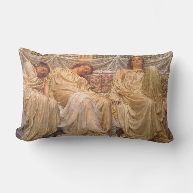 Almofada Lombar Lindas Mulheres Sonolentas (Sonhadores) (Arte Vint (Frente)