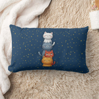 Almofada Lombar Lindo Travesseiro Lombal de Gatos Empilhados 🐱 |
