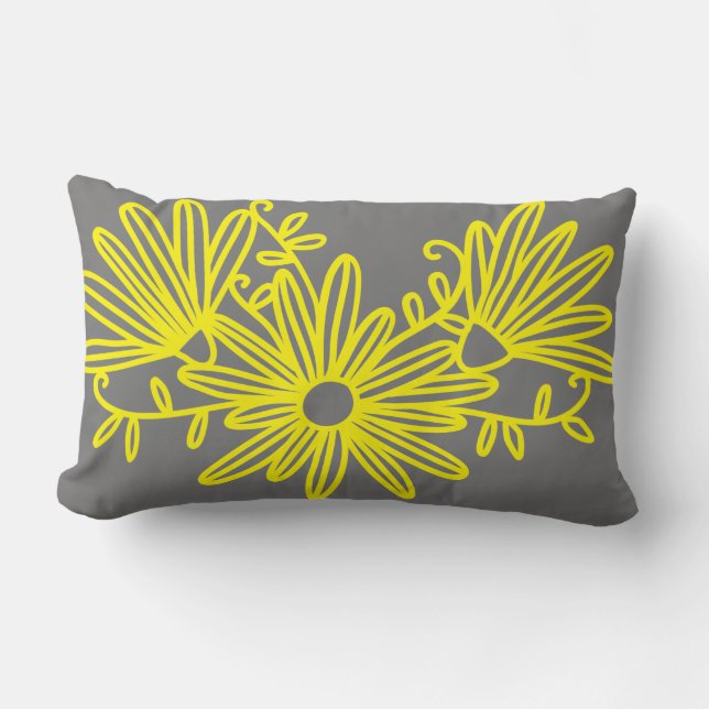 ALMOFADA LOMBAR LINHA DE FLORES SIMPLES (Frente)