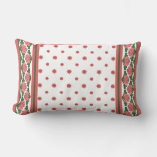 Almofada Lombar Lírios de água rosa no Travesseiro lombar branco,