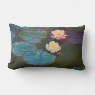 Almofada Lombar Lírios Monet Água Ninfas Flores De Água