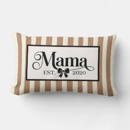 Almofada Lombar Listra Marrom Chic Personalizado Presente da Mamãe