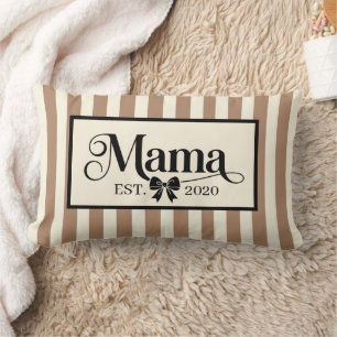 Almofada Lombar Listra Marrom Chic Personalizado Presente da Mamãe