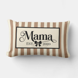 Almofada Lombar Listra Marrom Chic Personalizado Presente da Mamãe