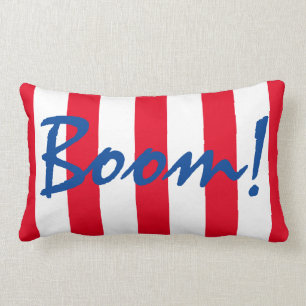 Almofada Lombar Listrado branco e azul vermelho patriótico 4o