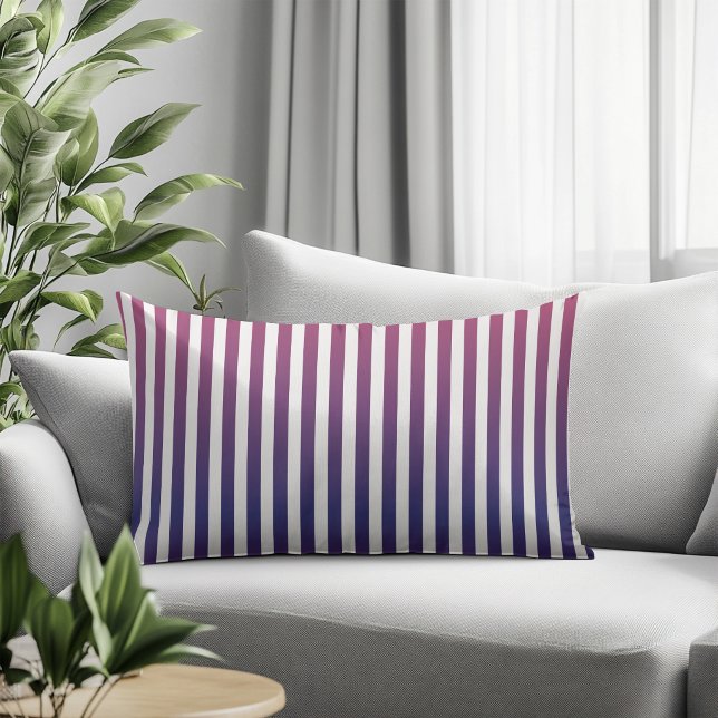 Almofada Lombar Listras com Efeito Ombre Roxo (Criador carregado)